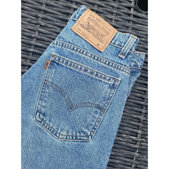 Vintage 1996 Levis More Relaxed Fit Tapered Leg Orange Tab Jeans Sz 3 13x32 USA - Picture 4 of 10